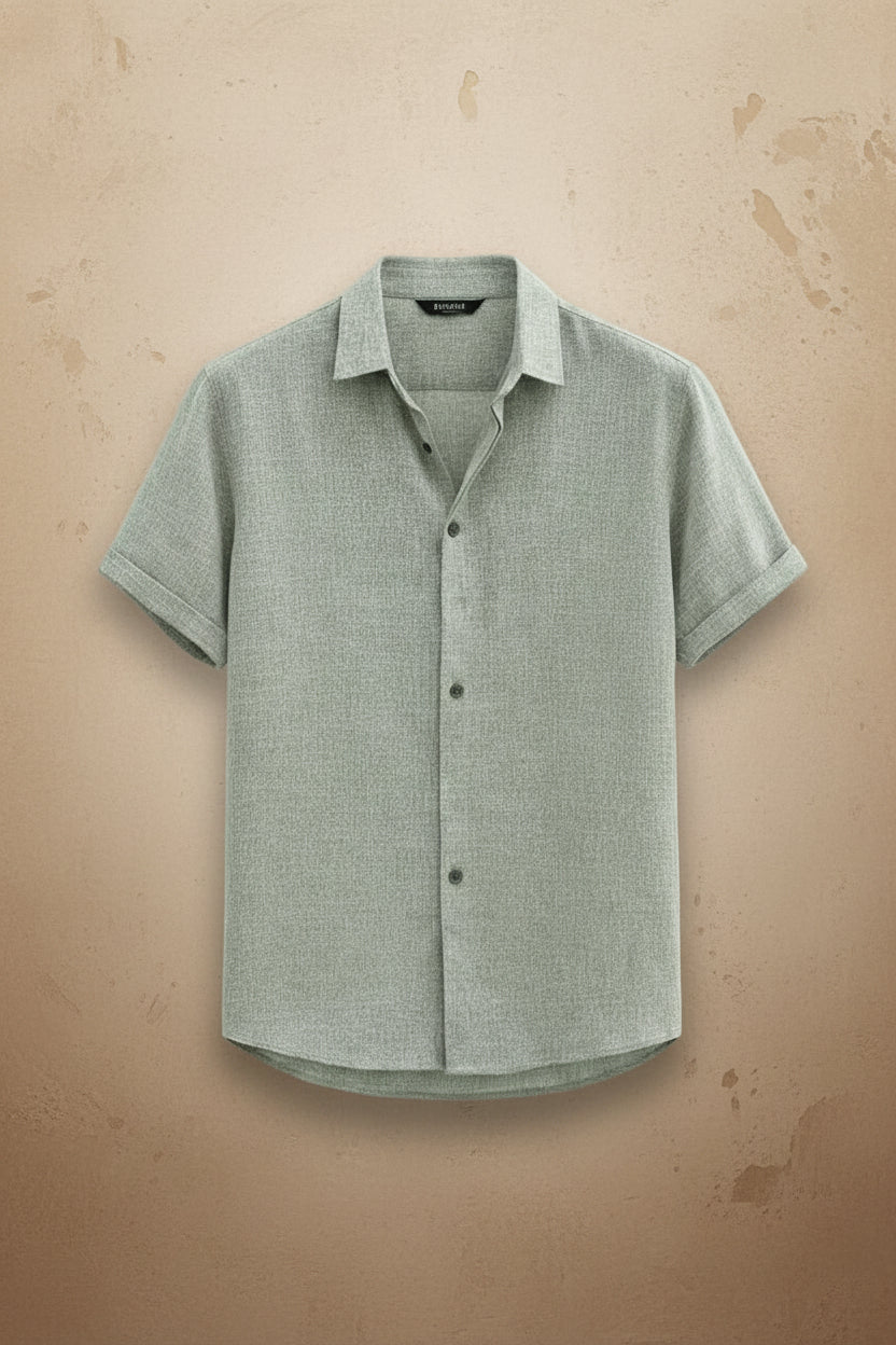 David - Camisa de lino manga corta