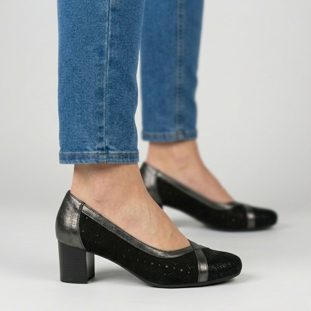 Iris- Mocasines cómodos para mujer con tacón