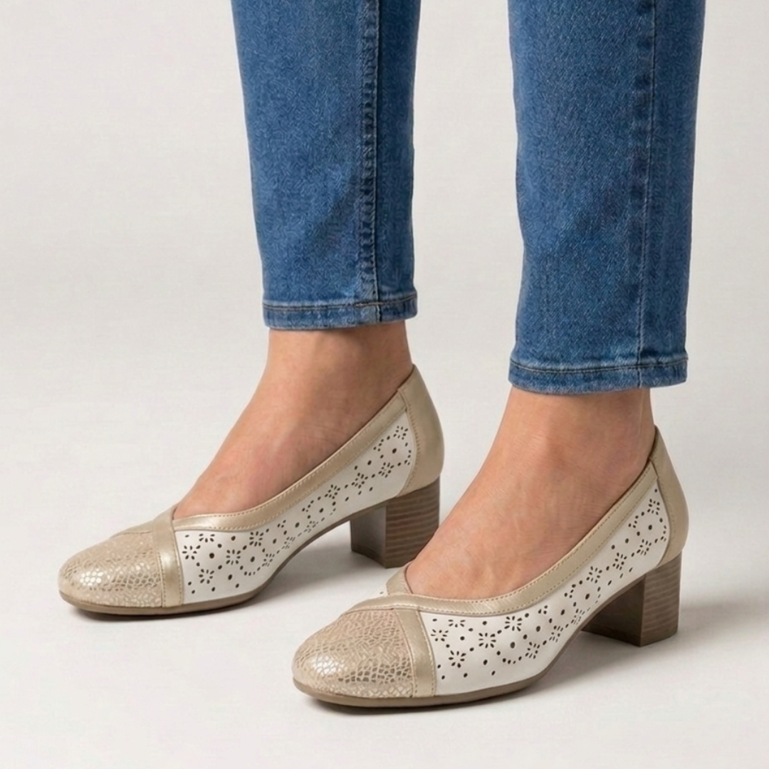 Iris- Mocasines cómodos para mujer con tacón