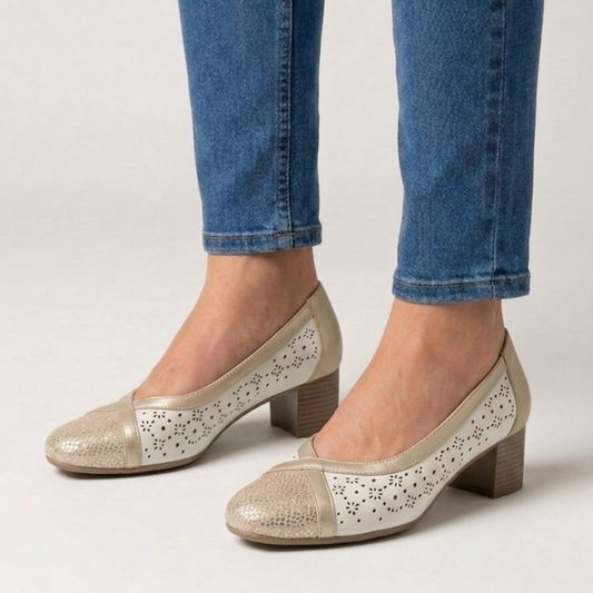 Iris- Mocasines cómodos para mujer con tacón
