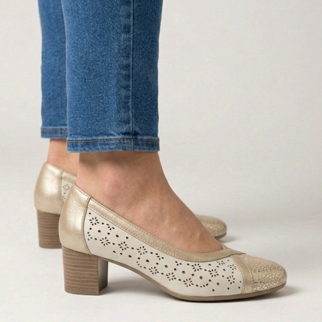 Iris- Mocasines cómodos para mujer con tacón