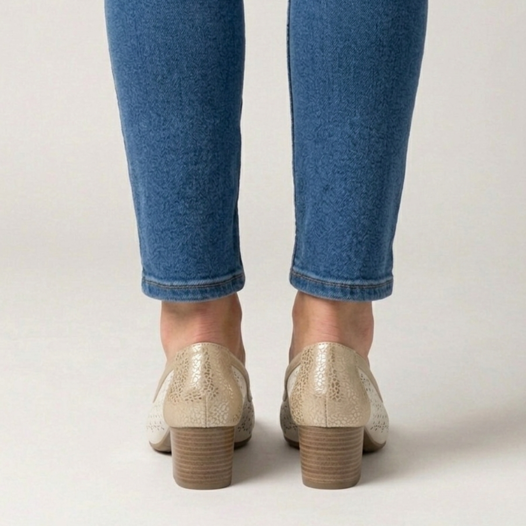 Iris- Mocasines cómodos para mujer con tacón