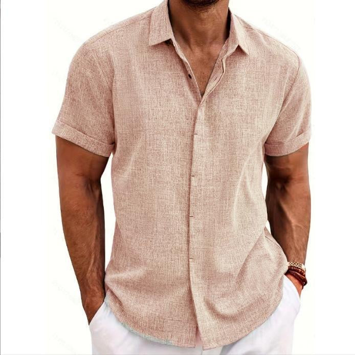 David - Camisa de lino manga corta