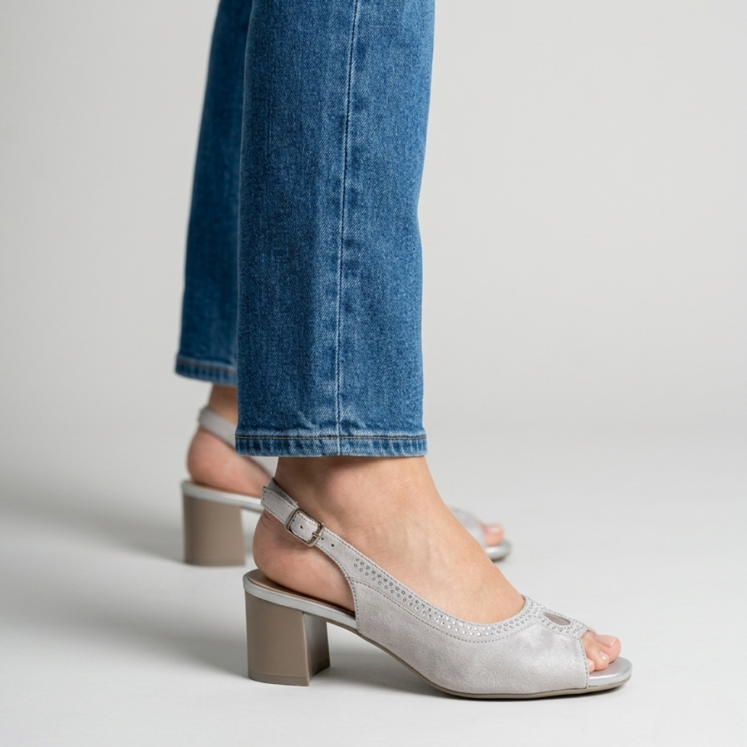Emilia - Cómoda sandalia de tacón para mujer