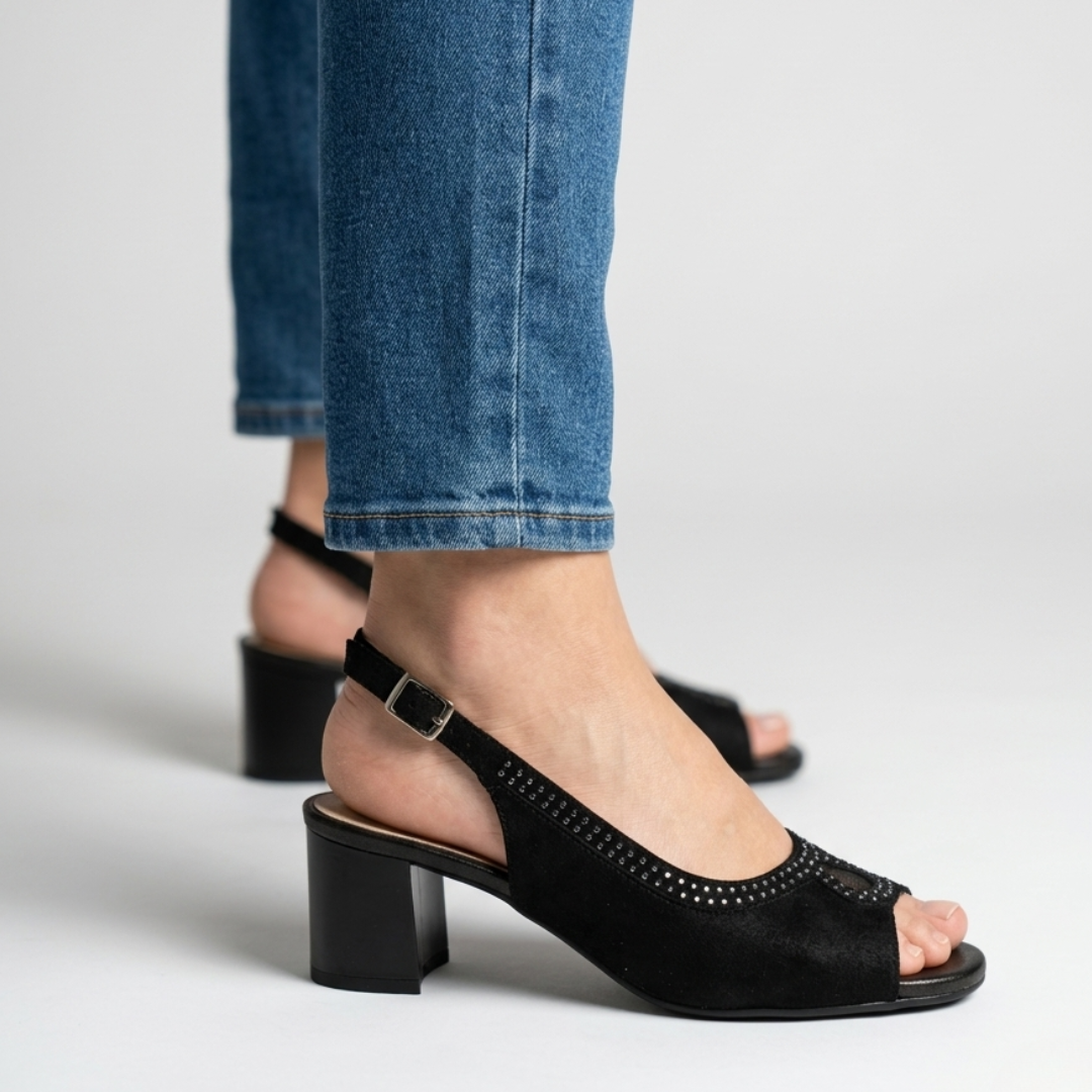 Emilia - Cómoda sandalia de tacón para mujer