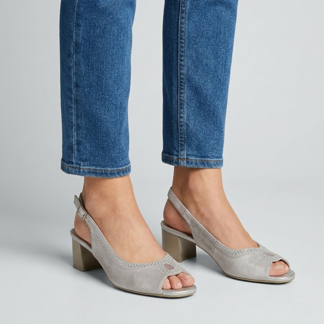 Emilia - Cómoda sandalia de tacón para mujer