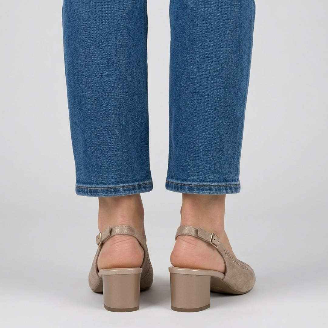 Emilia - Cómoda sandalia de tacón para mujer