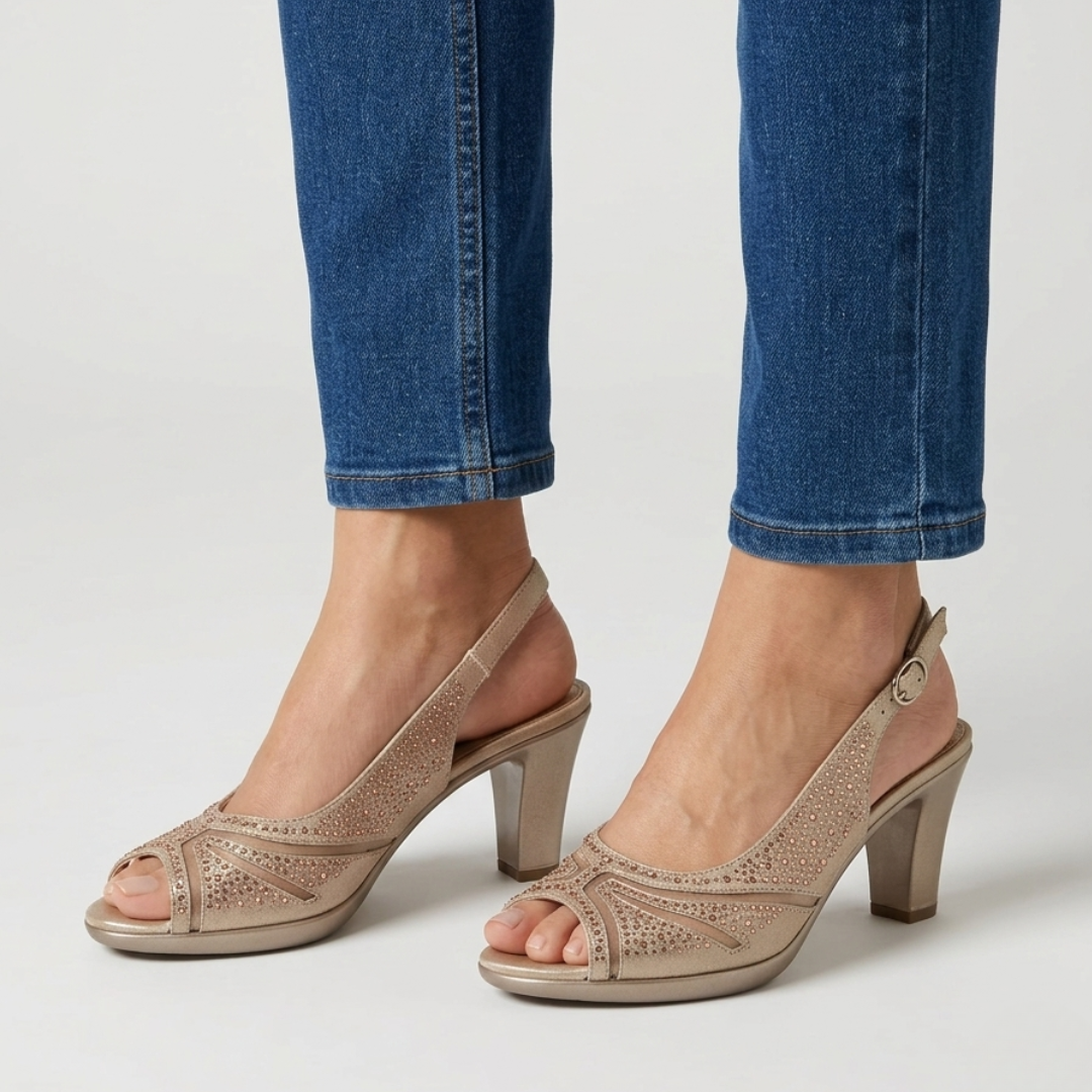 Noemi - Cómoda sandalia de tacón para mujer