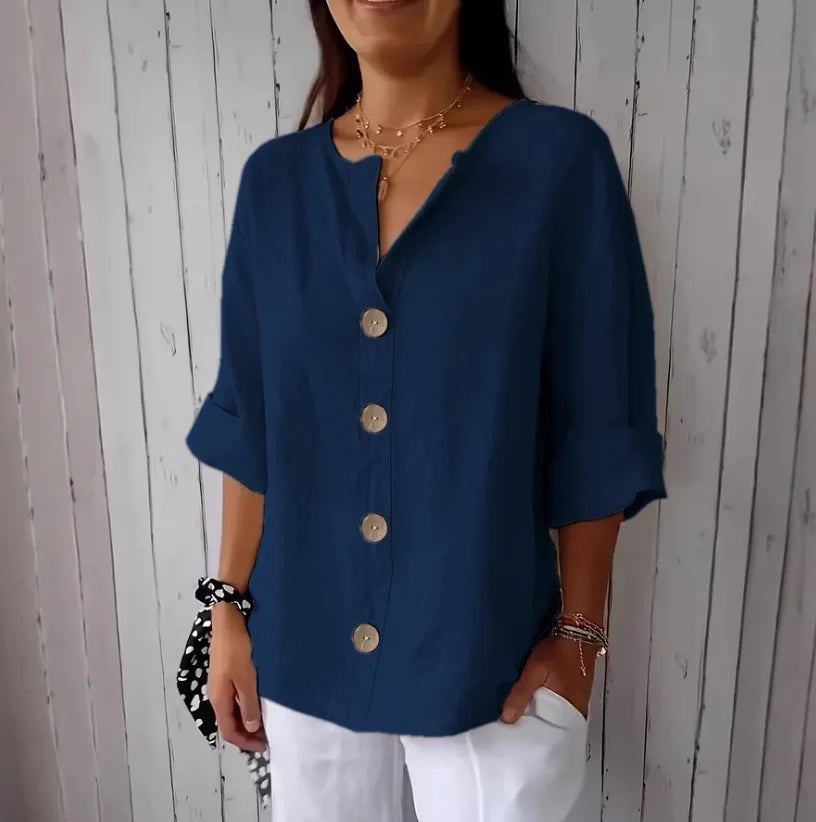 Isa - Blusa con cuello en V