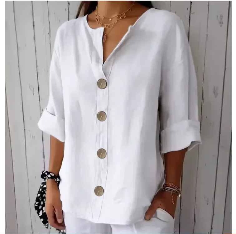 Isa - Blusa con cuello en V