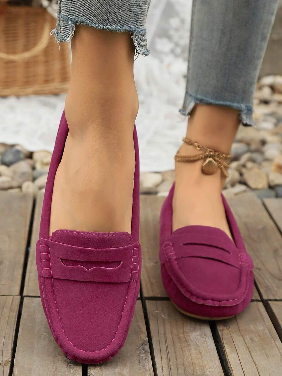 Hana - Zapatos planos de ante y punto