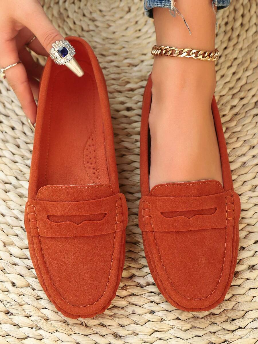 Hana - Zapatos planos de ante y punto