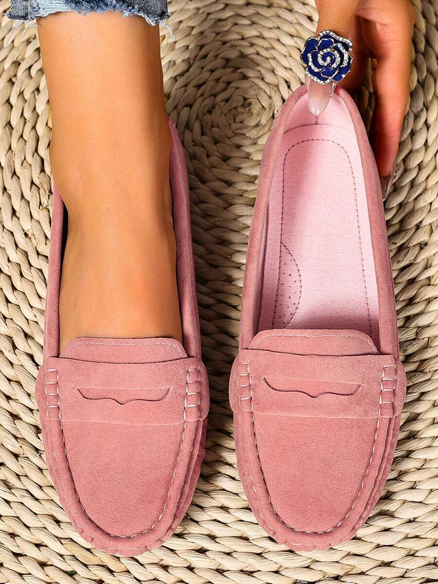 Hana - Zapatos planos de ante y punto