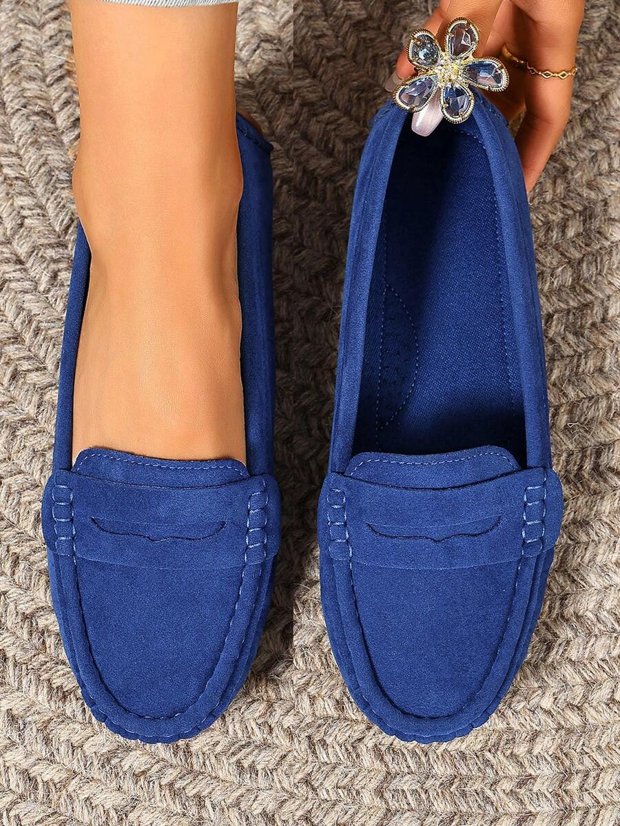 Hana - Zapatos planos de ante y punto