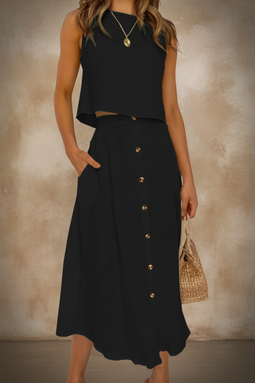 Nina - Conjuno, Blusa sin mangas + Falda