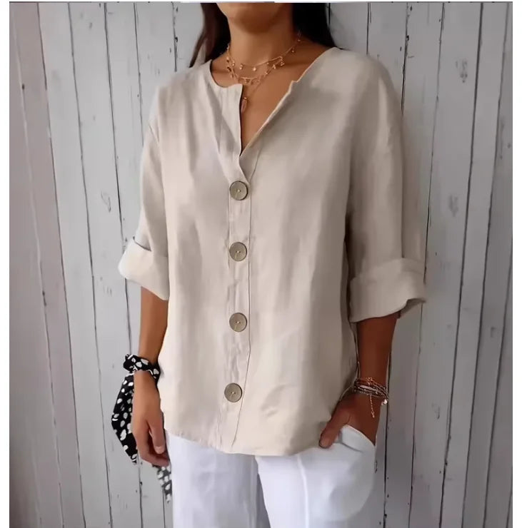 Isa - Blusa con cuello en V