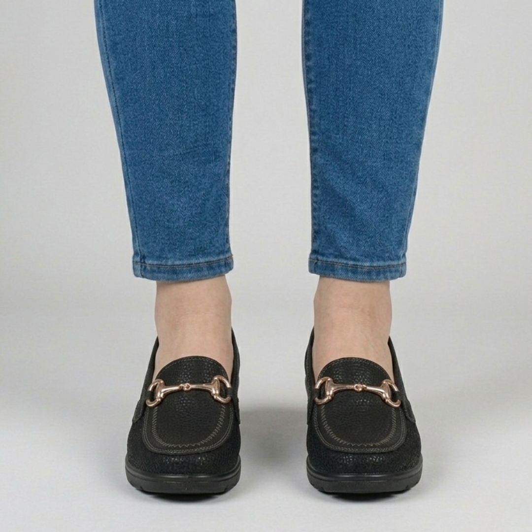 Teresa - Cómodos mocasines para mujer con cuña