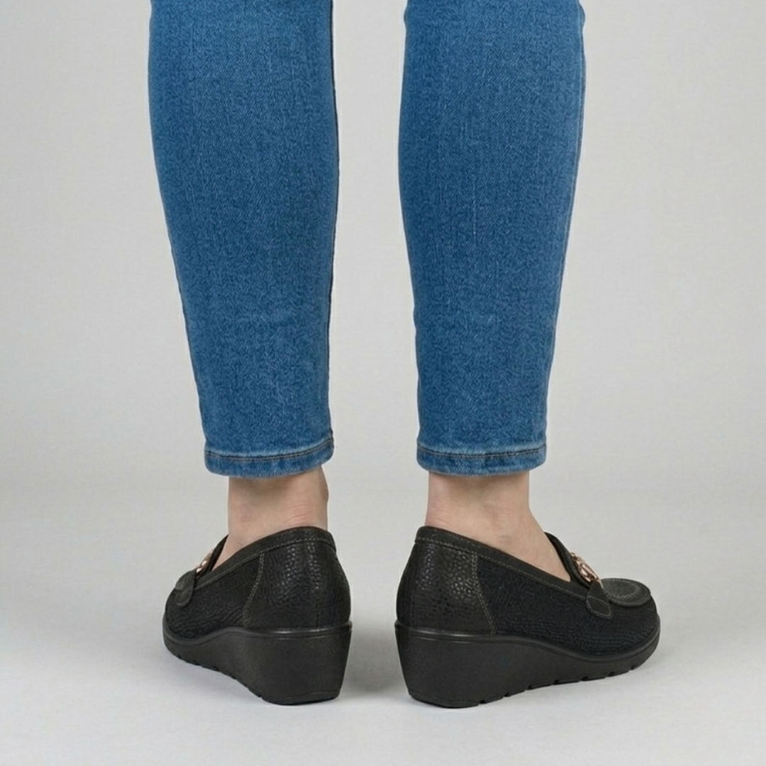 Teresa - Cómodos mocasines para mujer con cuña