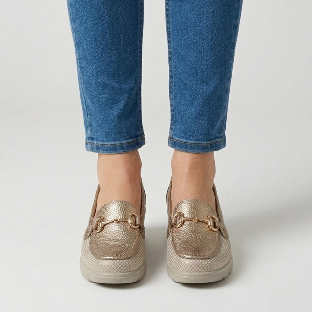 Teresa - Cómodos mocasines para mujer con cuña
