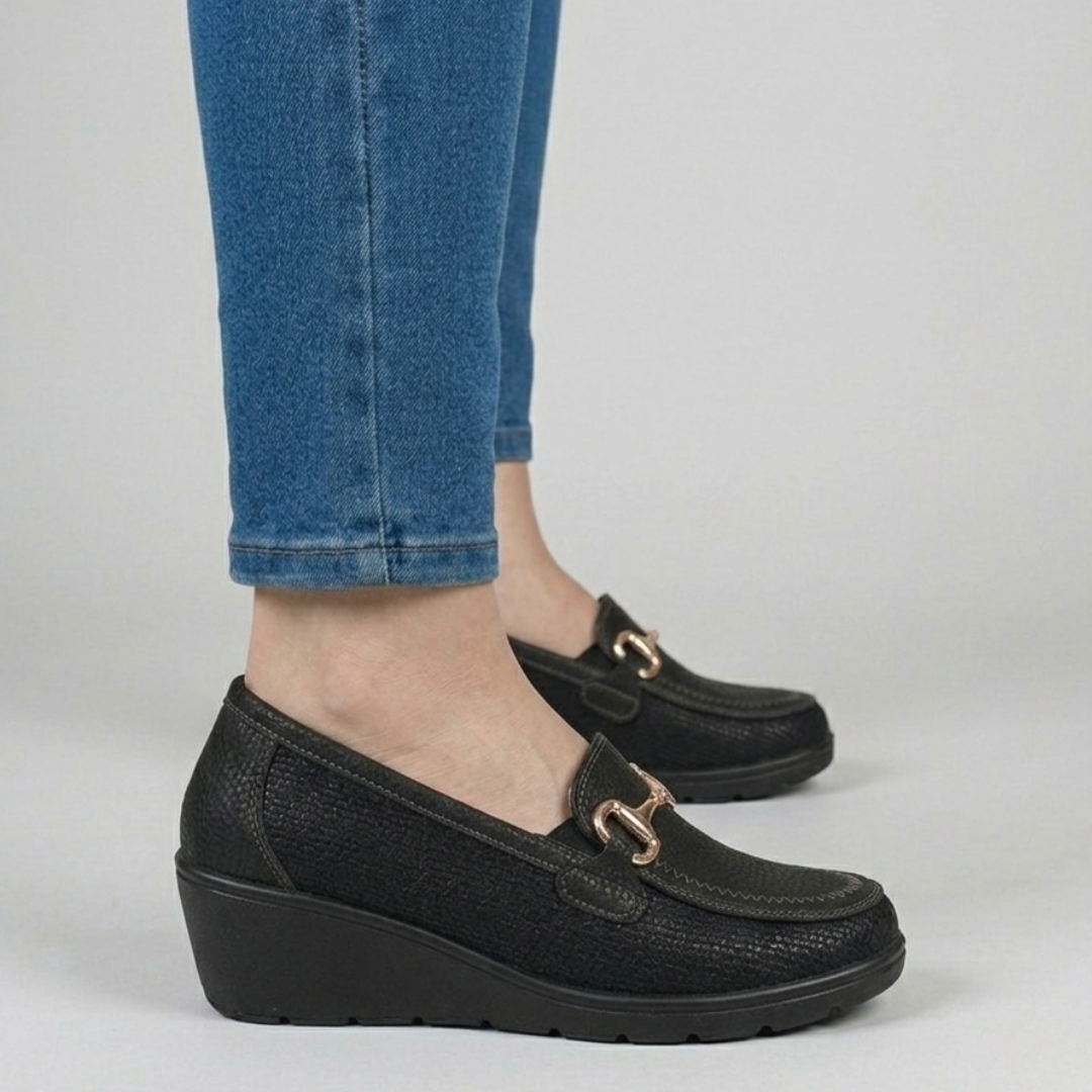 Teresa - Cómodos mocasines para mujer con cuña