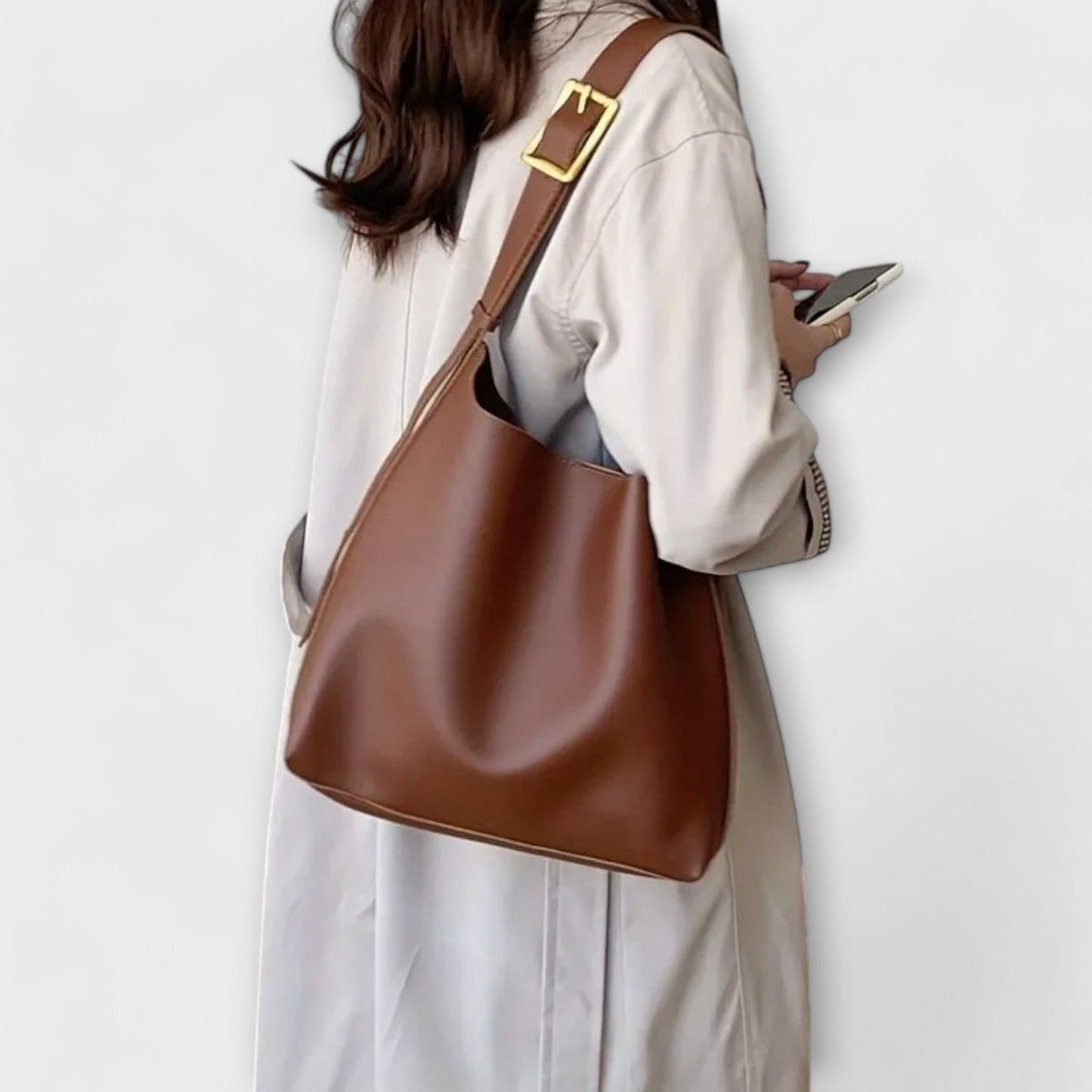 Nieves – Elegante bolso de hombro de piel