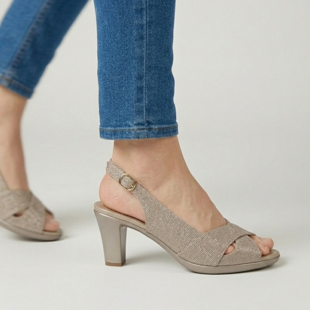 Nora - Cómoda sandalia de tacón para mujer