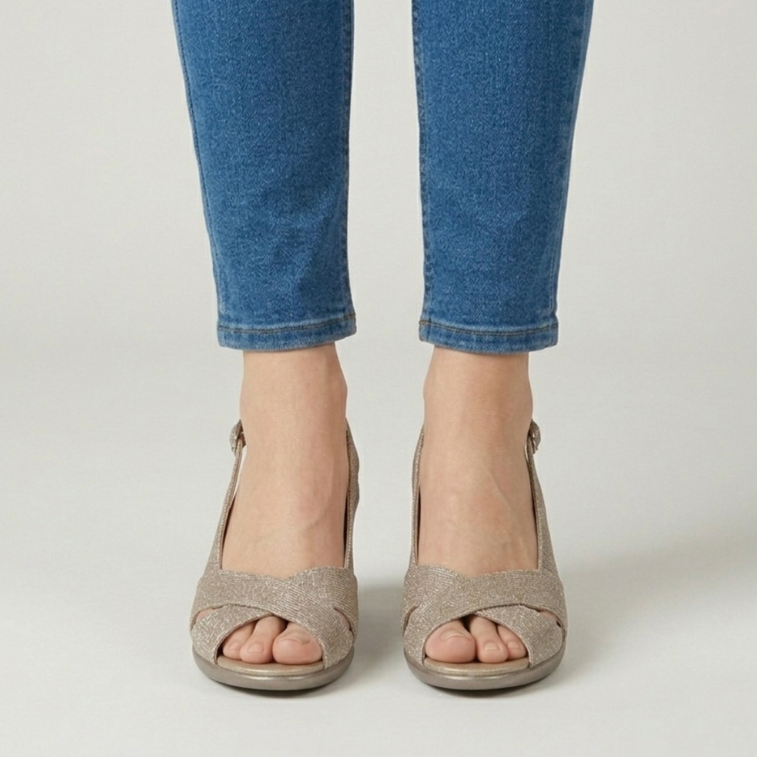 Nora - Cómoda sandalia de tacón para mujer