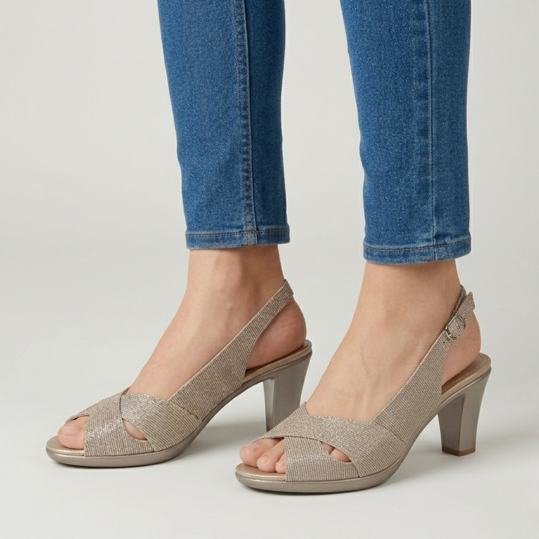 Nora - Cómoda sandalia de tacón para mujer