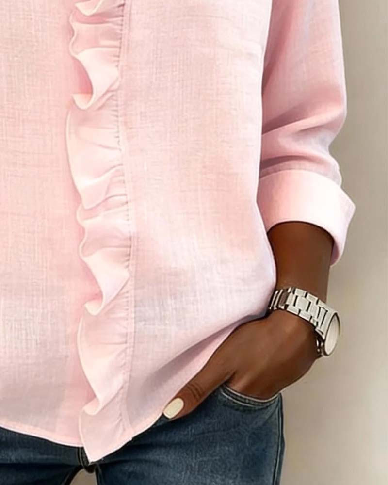 Matilda  - Blusa fruncida con cuello en V